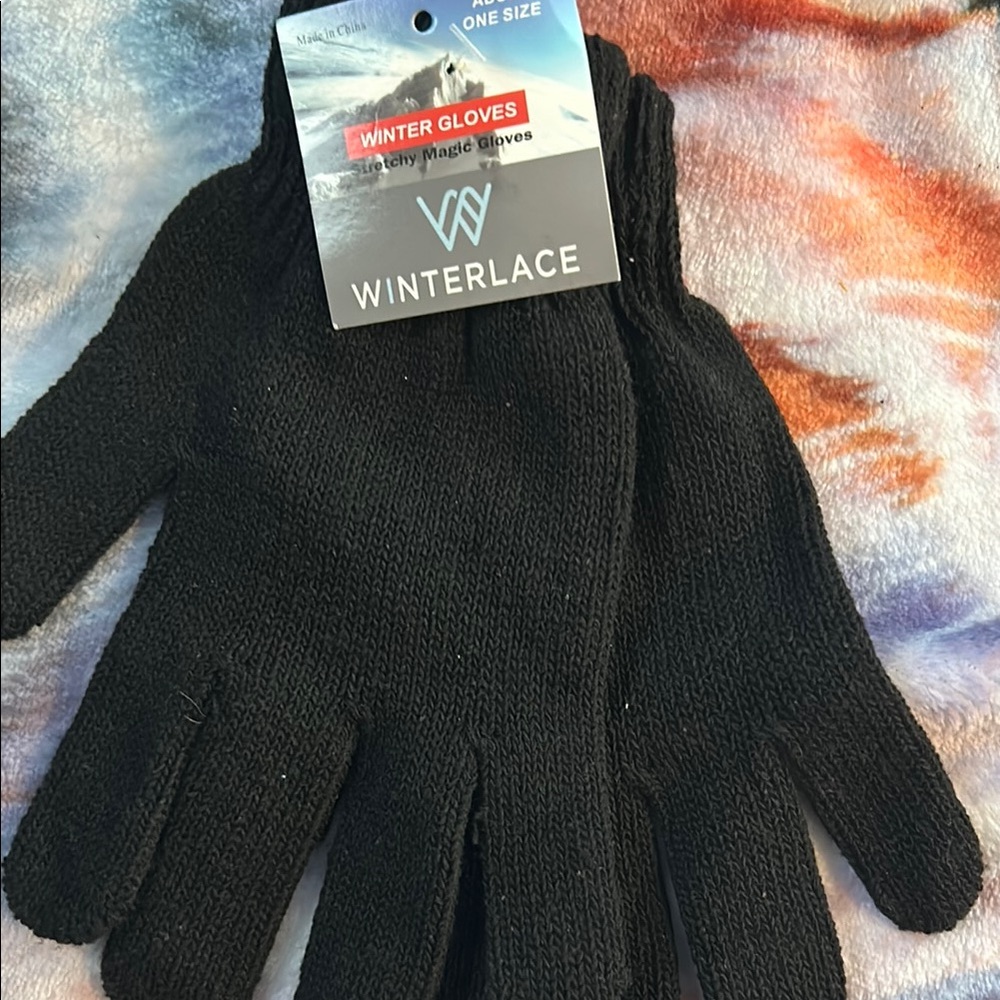 Winterlace Black Winter Gloves